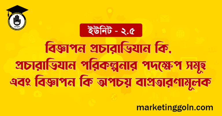 বিজ্ঞাপন প্রচারাভিযান কি, প্রচারাভিযান পরিকল্পনার পদক্ষেপ সমূহ এবং বিজ্ঞাপন কি অপচয় বা