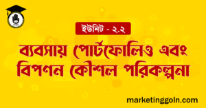 ব্যবসায় পোর্টফোলিও এবং বিপণন কৌশল পরিকল্পনা