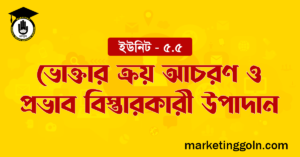 ভোক্তার ক্রয় আচরণ ও প্রভাব বিস্তারকারী উপাদান